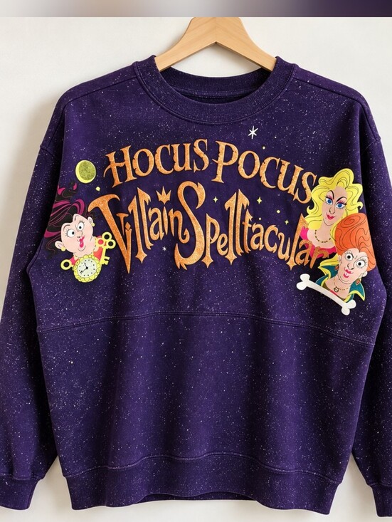 Disney Sweaters - Disney Hocus Pocus Villain Spelltacular 2019 Purple Glitter Sweatshirt
